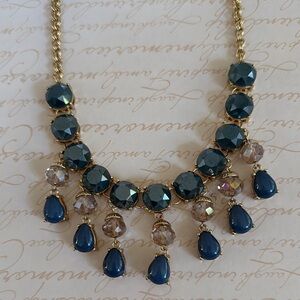 Elegant Blue and Gold Necklace